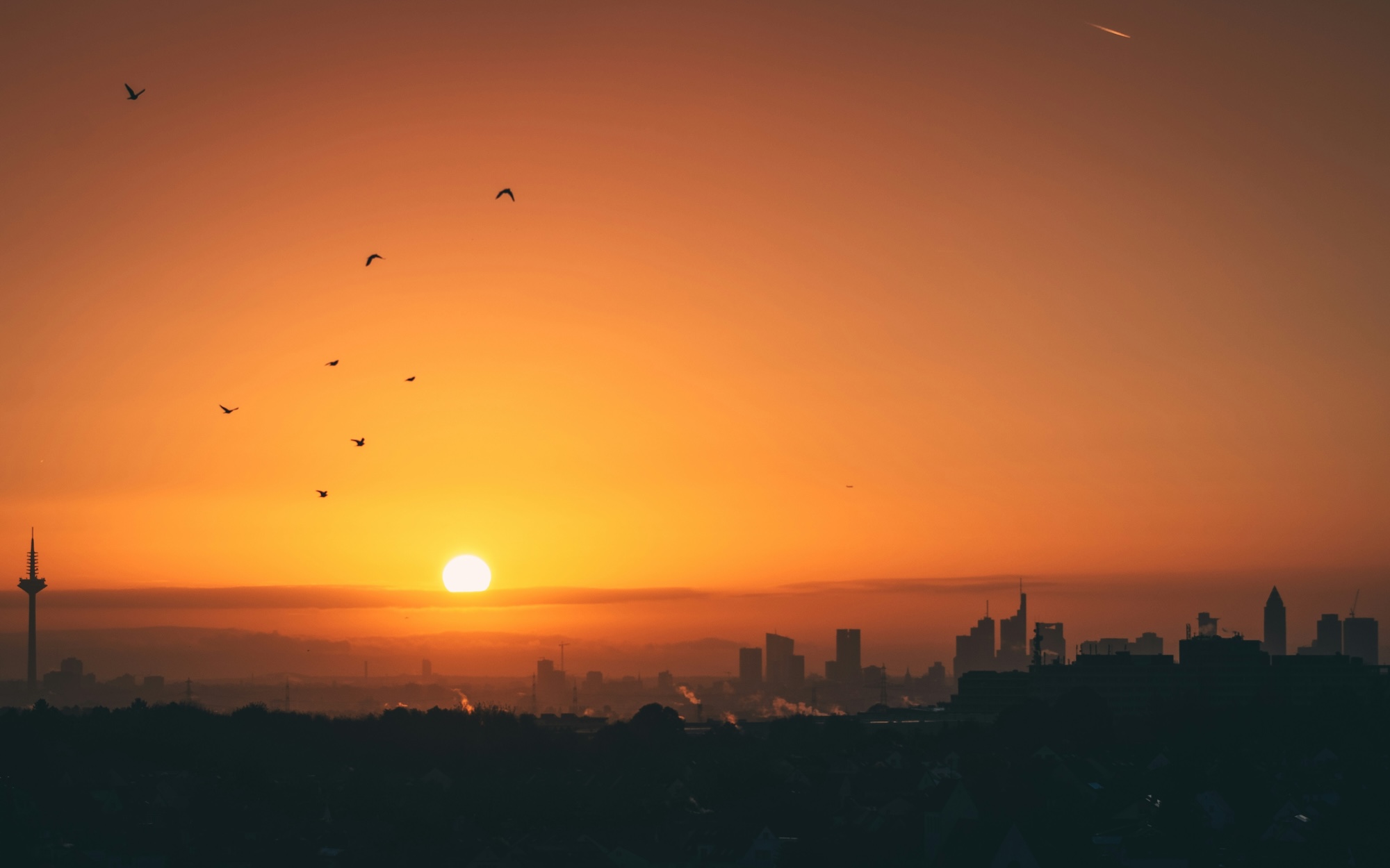 Sonnenaufgang in Frankfurt am Main